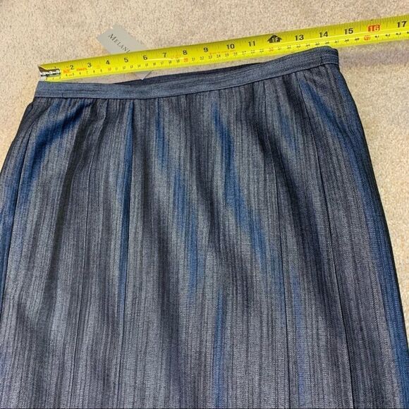 Jones New York NWT blueish gray shiny pencil skirt size 8 - Picture 6 of 9
